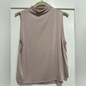 Aritzia Babaton Tan Mock Neck Tank Top - Dusty Rose, Small